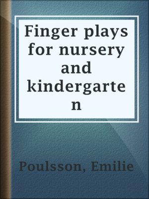 cover image of Finger plays for nursery and kindergarten